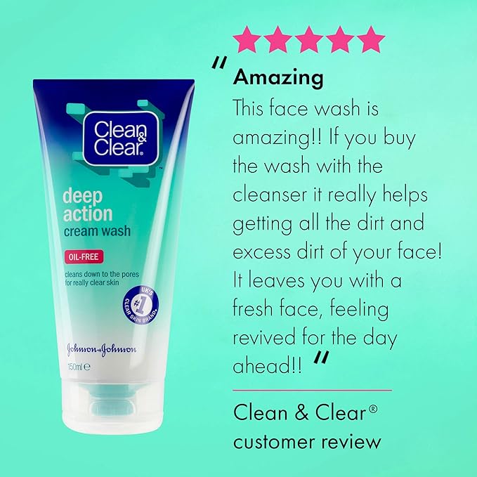 clean clear deep action cream wash
