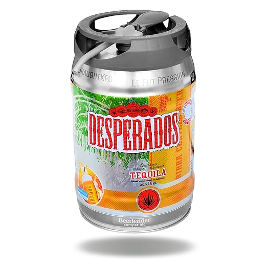 Desperados Tequila Bier mit Zapfhahn 5 Liter Partyfass 5,9% vol.