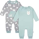Gerber Baby Boys' Long Sleeve Jumpsuit (2 Pack)
