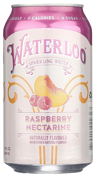 WATERLOO SPARKLING WATER RASPBERRY NECTARINE SPARKLING WATER SINGLE, 12 FZ
