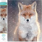 DIAMOND DOTZ Snowflake Fox Diamond Painting Kit for Adults with Gems | Full Coverage Design, Sparkling Faceted Finish, Complete Starter Set, Vibrant Wall Decor, Ready to Frame, Great Handmade Gift