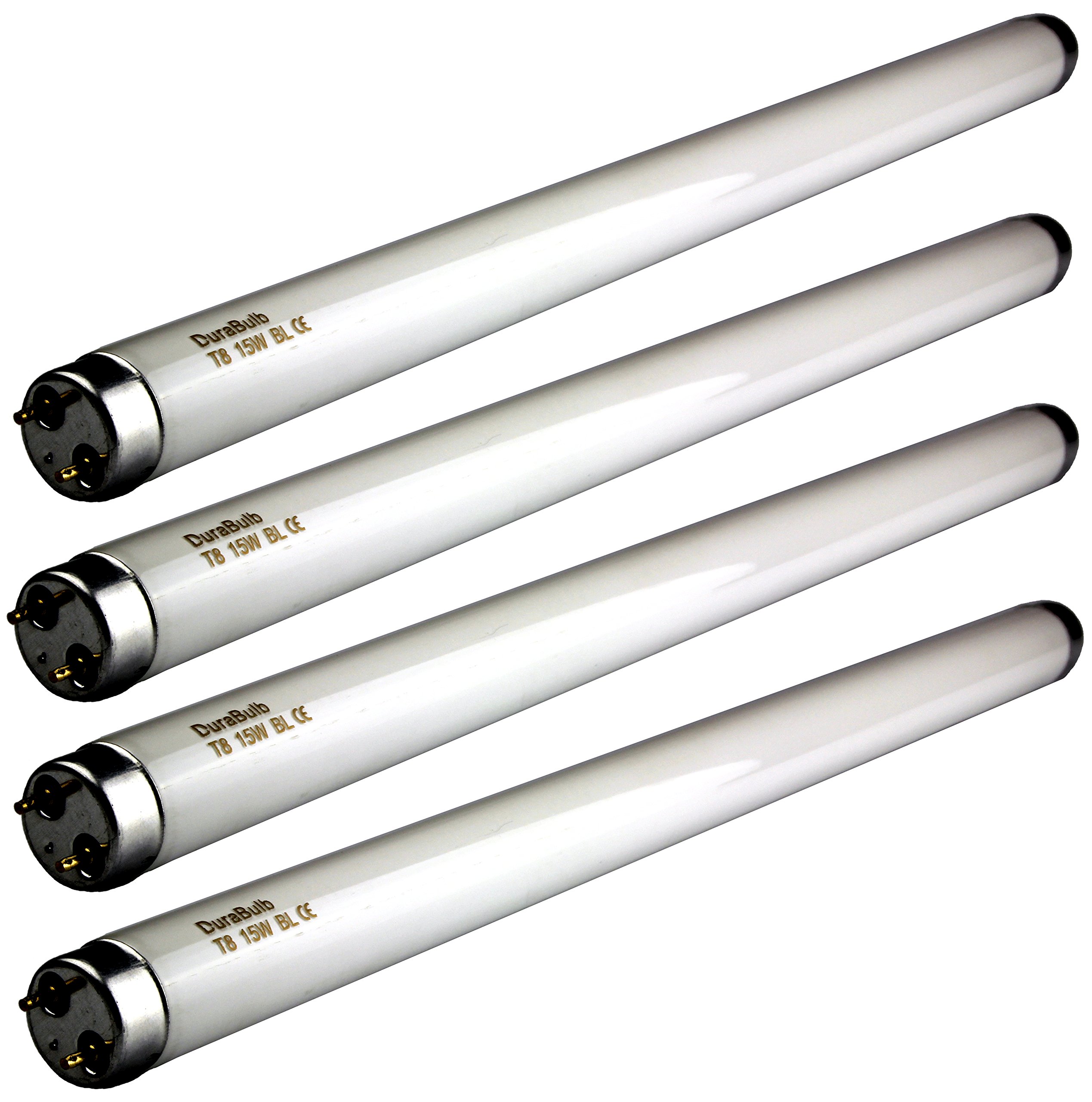 DuraBulb 4 x 15W Fly Killer Bulbs - T8 15 Watt UV Tubes for 30W Fly Killers/Insect Zappers