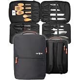 Chef Knife Bag | Premium Knife Case | Waterproof Material | Chefs Case with 30+ Pockets for Knives &amp; Utensils | Culinary Gifts For Chefs &amp; Students | Sturdy Travel Knife Bag (Black)