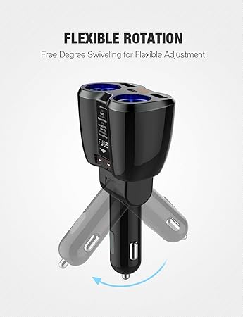 Cargador USB para coche, distribuidor de mechero, adaptador de ...