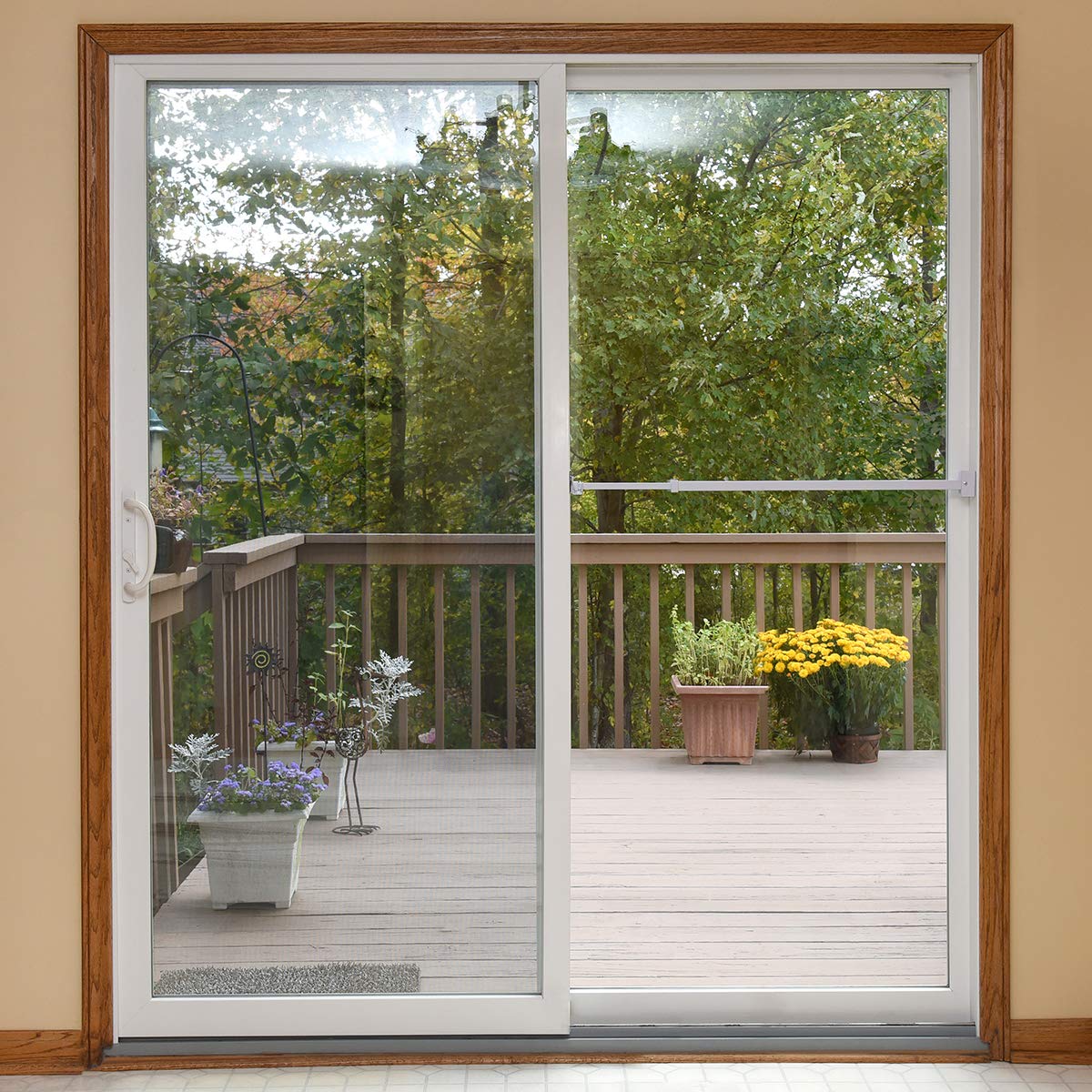 AmazonBasics, White, Patio Door Security Bar, 1-Pack