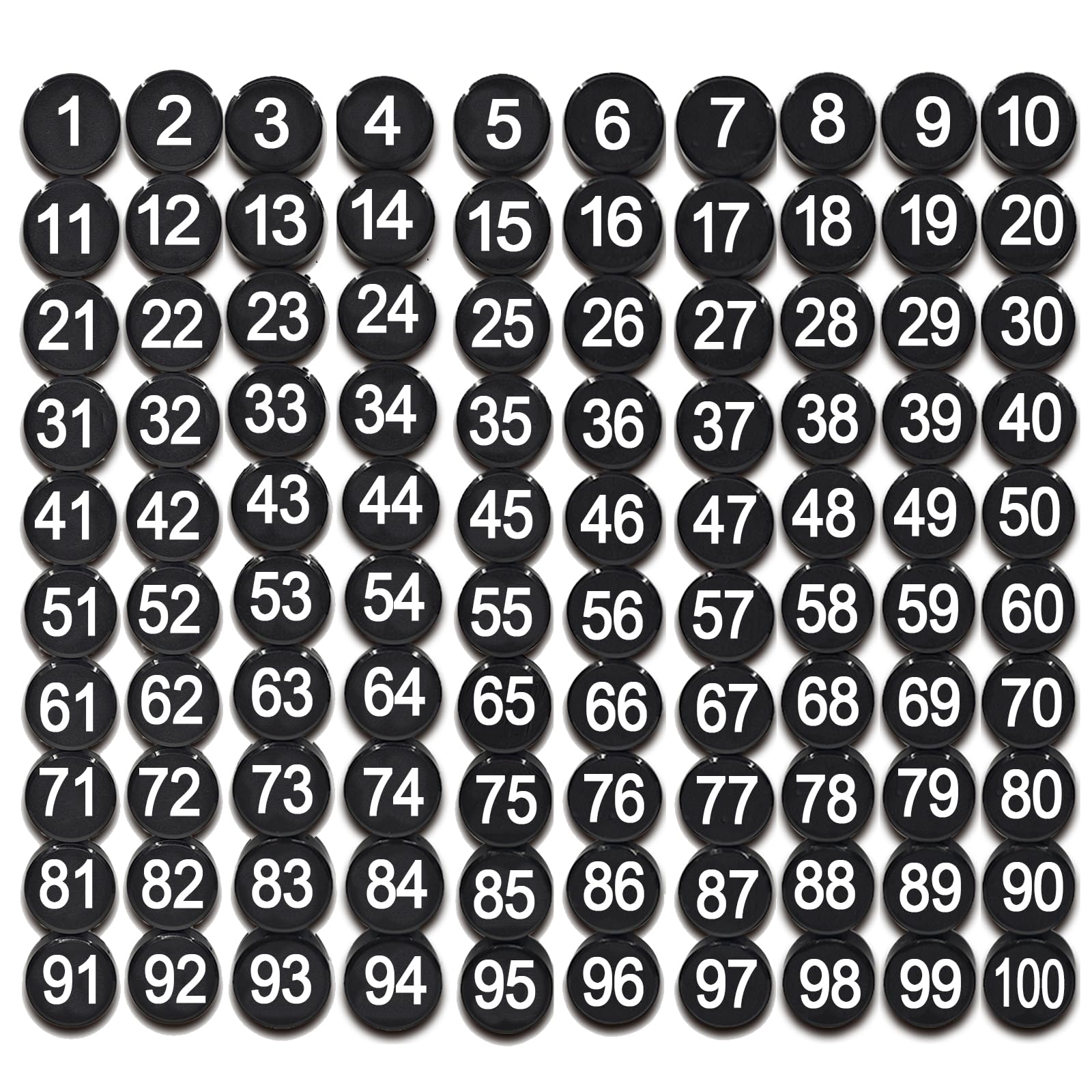 Photo 1 of 1-100 Magnetic Numbers, Magnets with Number for Dry Erase Boards, Round Number Refrigerator Magnets for Whiteboard in Home and Office (0.8" Diameter, Black)