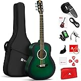 Vangoa 3/4 Acoustic Guitar Green, Learn-to-Play