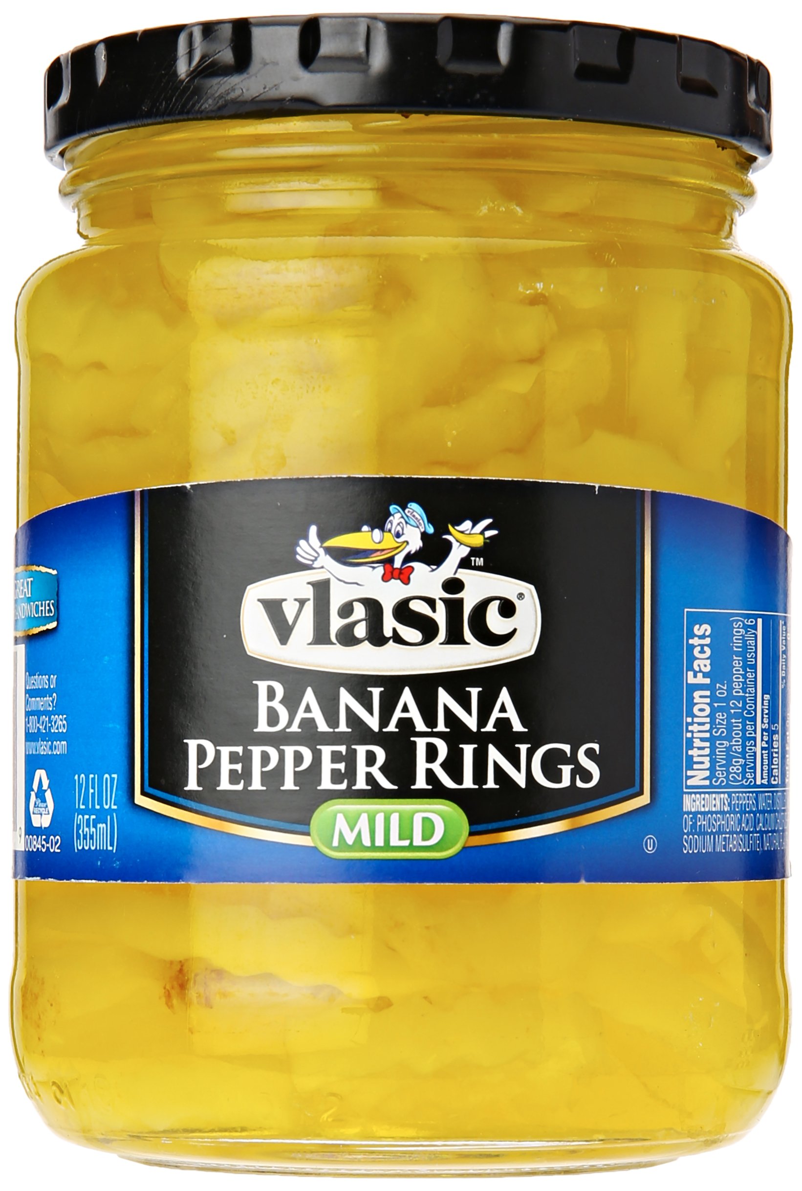 Vlasic Banana Pepper Rings, Mild, Keto Friendly, 12 Ounce Buy Online