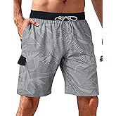 BOJIN Mens Swim Trunks 9" Quick Dry Stretch Swim Shorts Mesh Lining Bathing Suits Swimwear Beach Shorts with Pockets