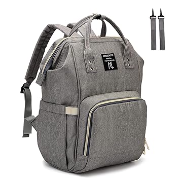 grey baby backpack