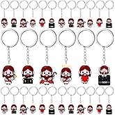 Siifert 24 Pcs Christian Gifts Bulk Mini Jesus Keychains Sunday School Prizes & Classroom Rewards, Double-sided Acrylic Charms in 6 Cute Bible-inspired Designs