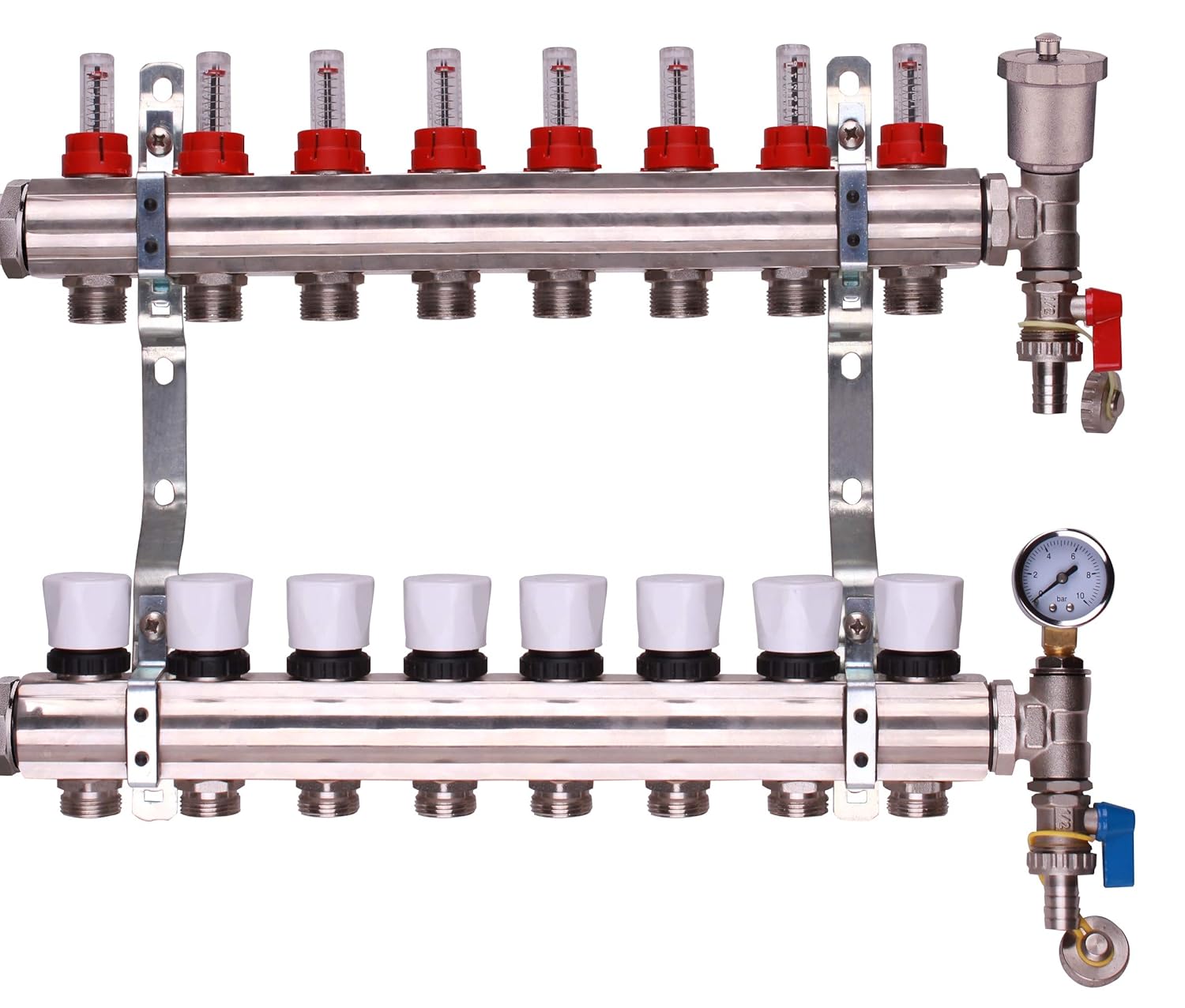 горячий коллектор. коллекторная группа из нерж. коллектор теплого пола proaqua 3. горячий коллектор. коллектор отопления ду32.