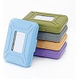 [5-Colors]SISUN&reg; 3.5 inch Professional Anti-Static HDD Protector Case , 3.5 Inch Hard Drive protective Case - HDD Storage Box Grey/Purple/Yellow/Blue/Green (Five colors)