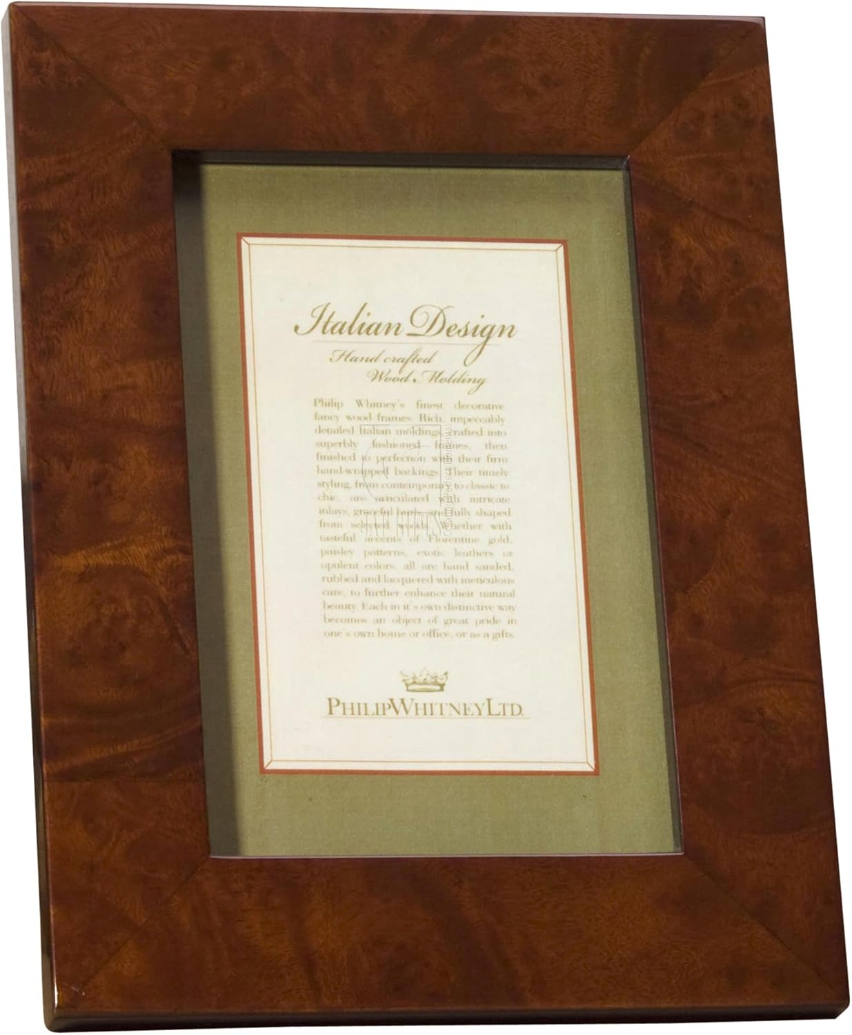 Philip Whitney 5x7 Light Burlington Wooden Picture Photo