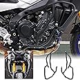 TAZGANTAX Motorcycle Engine Guard Freeway Crash Bar Falling Bumper Frame Protector Compatible with Y-amaha Tracer 9 GT 2021 2022 2023 Stunt Cage Side Crashbar Protection