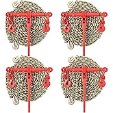 VEVOR Chain Load Binder, 5/16" Tie Down Kit w/ 7100LBS Working Load Capacity and Two Grab Hooks, Includes (4) Ratchet Binders - (4) 21' Grade 80 Chains, Transport Load Package for Hauling, Towing