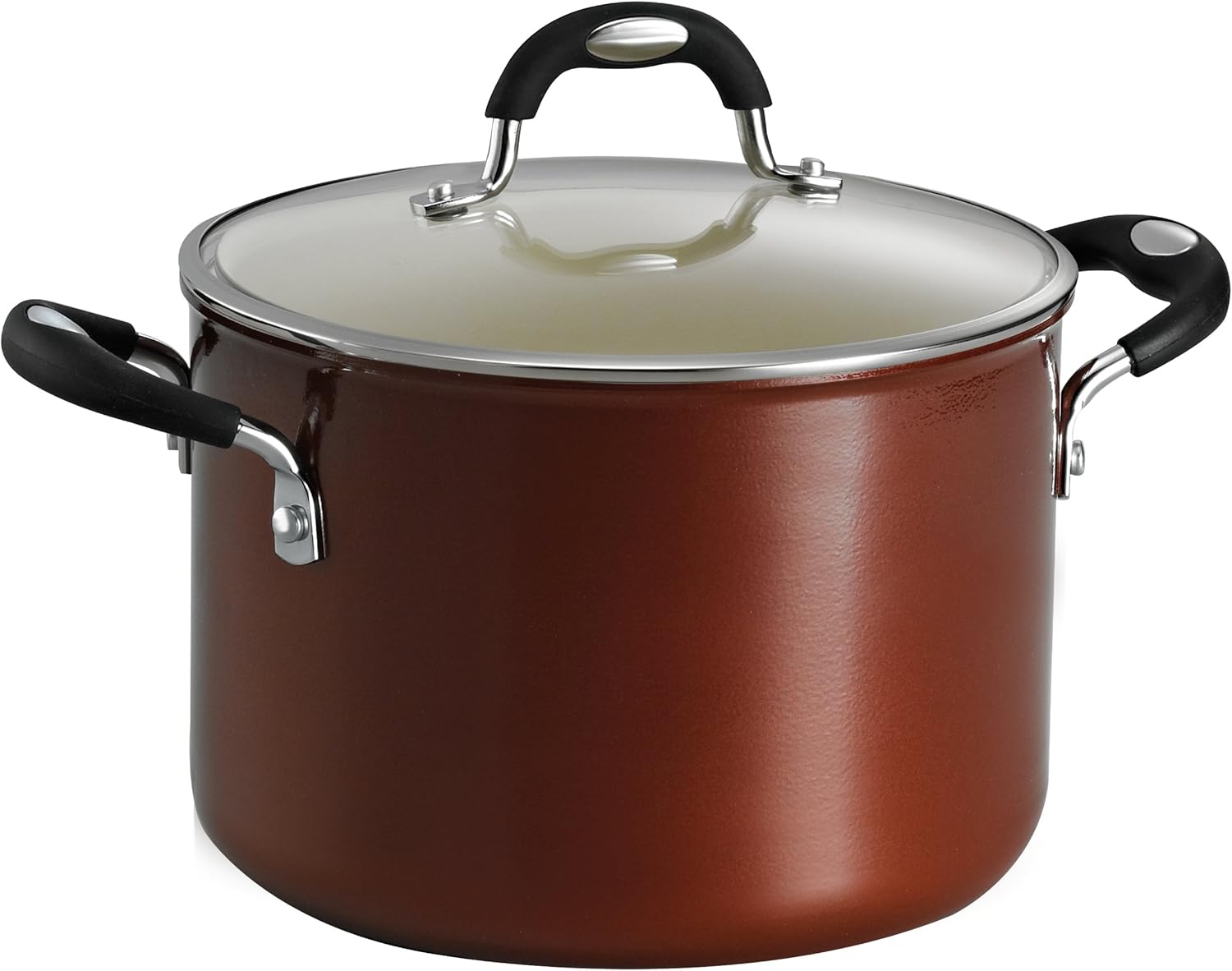 Tramontina 80110/051DS Style Ceramica 01 Covered Stock Pot, 6-Quart, Metallic Copper