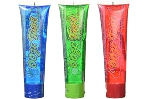 Set of 3 Kidsmania 4oz Ooze Tubes! Oozing Delicious Flavors - Blue Raspberry, Cherry, Green Apple! (3)