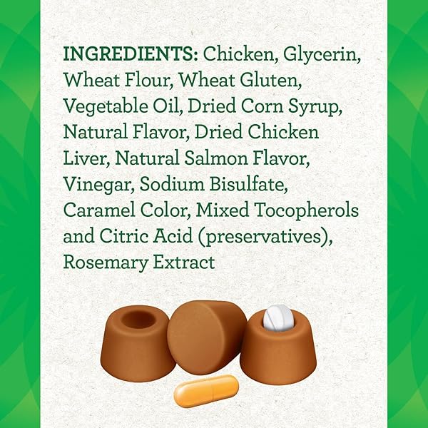 GREENIES FELINE PILL POCKETS FOR CATS NATURAL SOFT CAT TREATS, SALMON FLAVOR, 1.6 OZ. POUCH (45 TREATS)