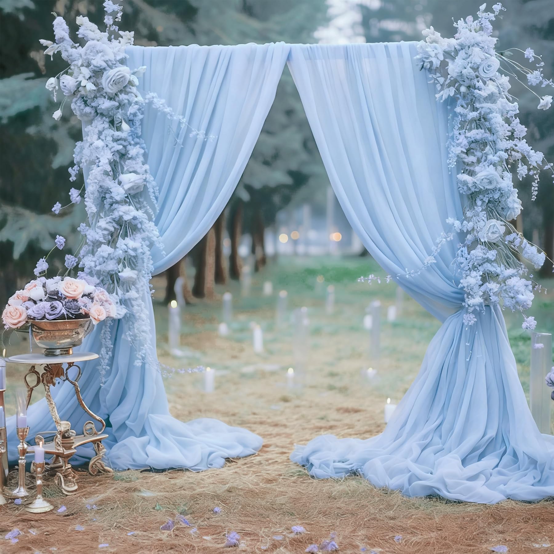 Photo 1 of ***MISSING PARTS***
10ft x 10ft Baby Blue Backdrop Curtains, Wrinkle-Free Sheer Chiffon Fabric Photo Backdrop Draping Fabric for Wedding Arch Baby Shower Gender Reveal Photography Decorations