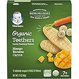 Gerber Organic Teethers, Mango Banana Carrot, 1.7 Ounces, 12 Count Box (Pack of 6)