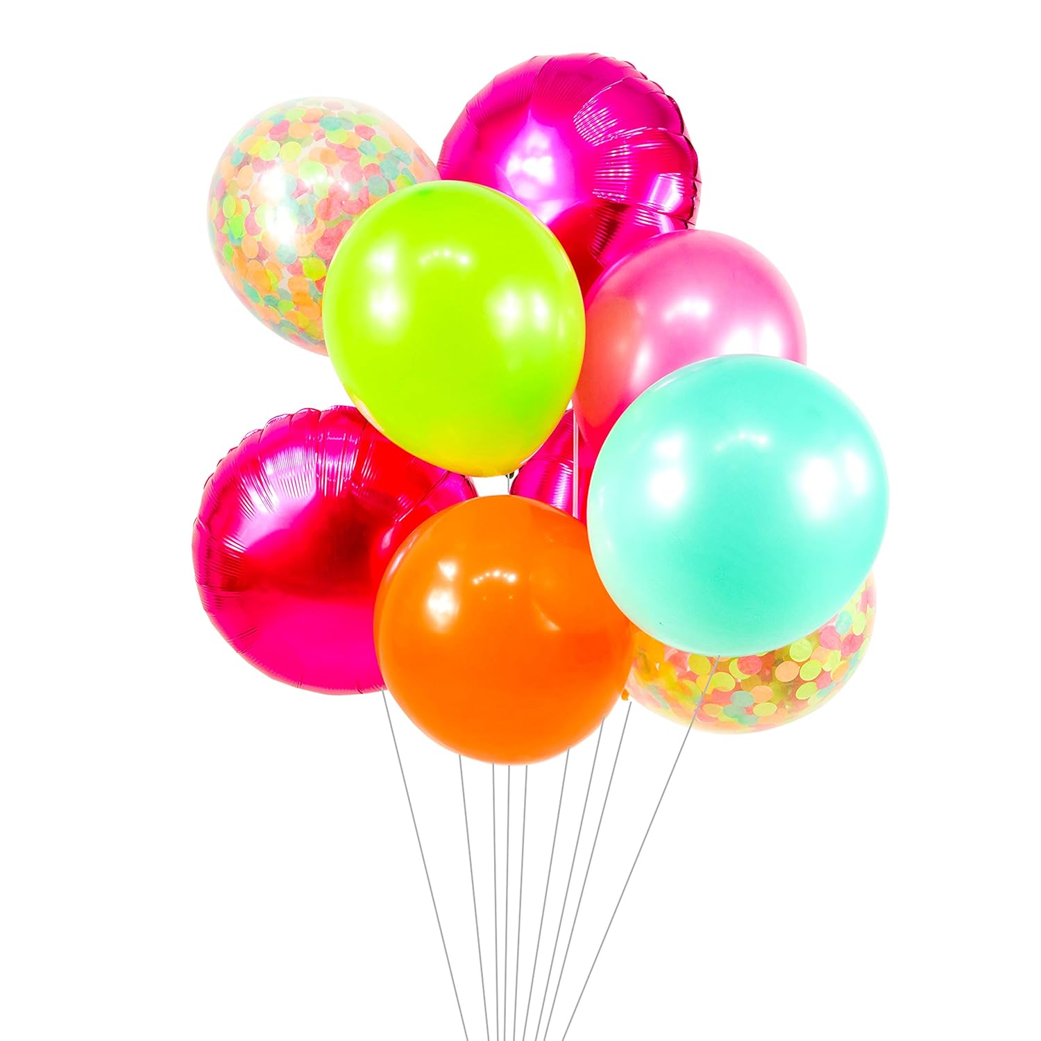 Handmade Products Pink Green Mint Orange Tropical Tango Balloon Cluster