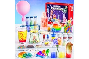 SBEKIEV 50 Lab Experiments Science Kit for Kids, STEM Activities Educational Scientist Toys Gifts for Age 6-12 Year Old Boys Girls, Chemistry and Physics Set Toys Educational Learning Set