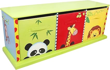 Fantasy Fields Sunny Safari Themed Wooden Drawer Cubby With 3