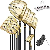 PGM Men&rsquo;s Complete Golf Club Set with Adjustable Titanium Driver | Easy Launch Design with Distance, Forgiveness and Better Ball Control.