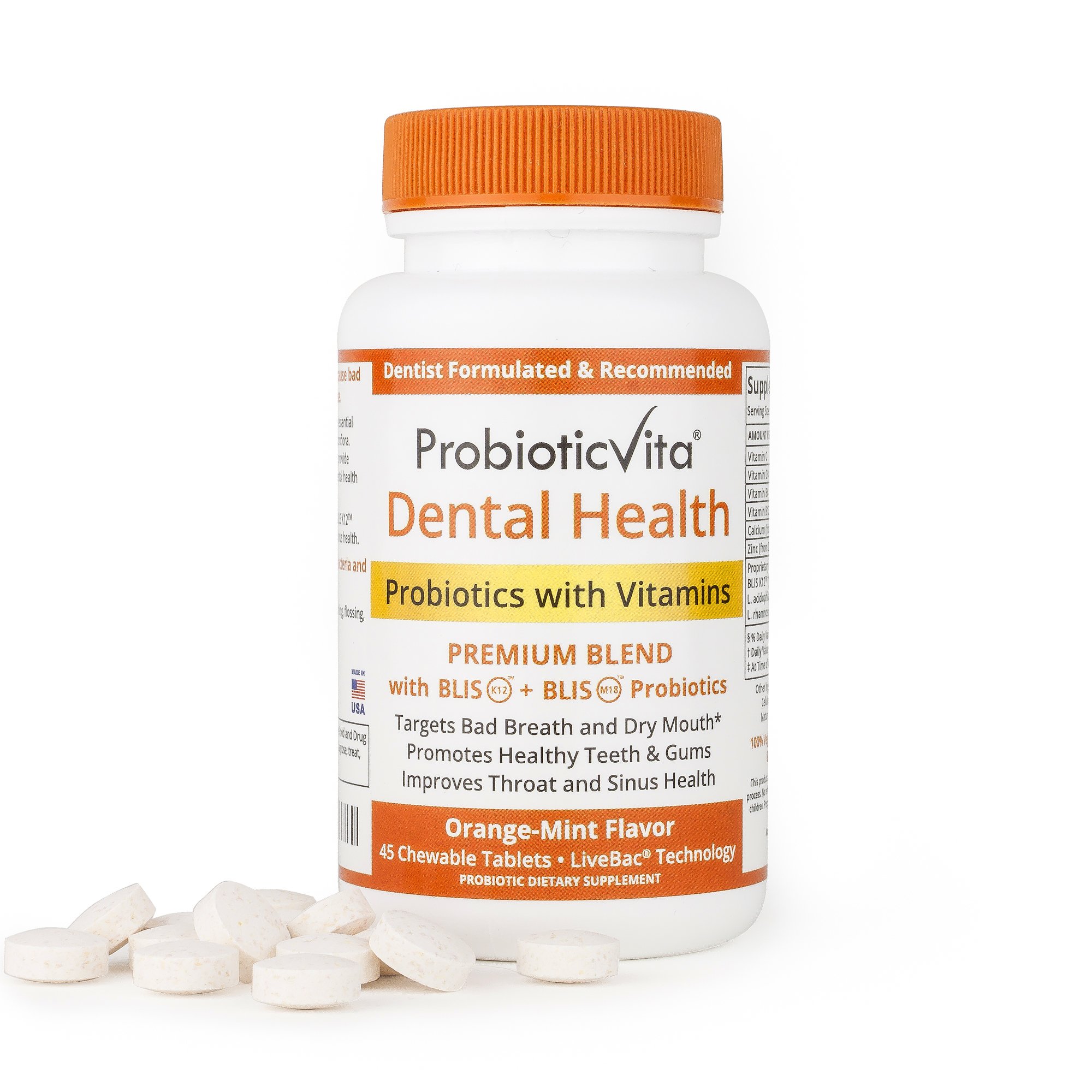 Galleon Dental Health Probiotics With Vitamins Eliminates Bad