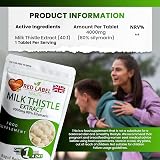 Red Label Health Milk Thistle 4000mg High Strength 365 Tablets Vegan UK Made view 5