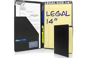 Stradfield Padfolio, 8.5 x 14 Inch Full Legal Size, Job Interview Portfolio Folder