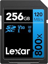 Lexar 256GB SDXC UHS-I 800x Blue Series SD Card 120MB/s Read 45MB/s Write