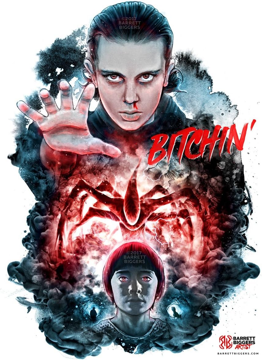 Stranger Things 2 Inspired Bitchin Eleven Painting and Design Giclèe Poster Print