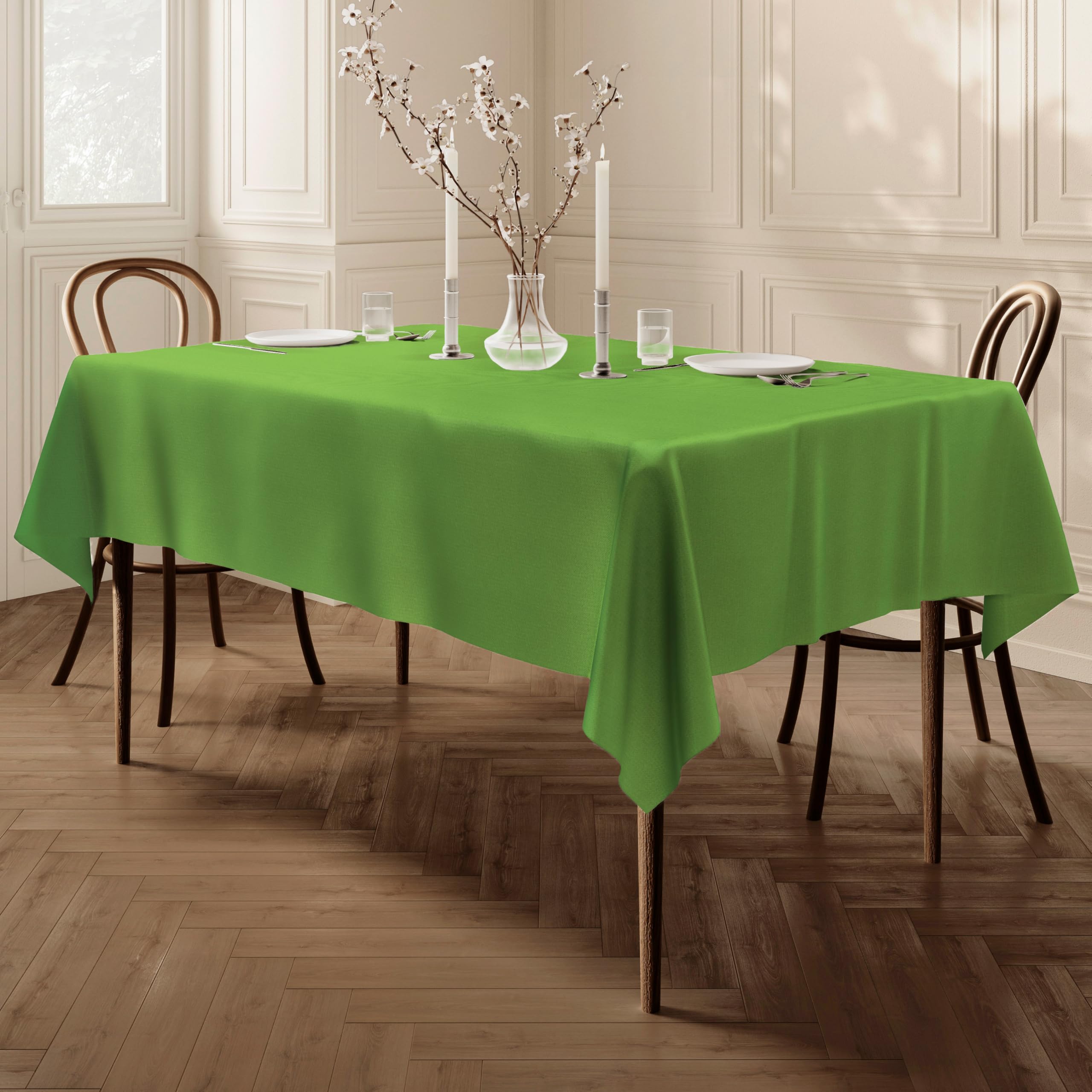 Home Direct Quality Rectangular Fabric Tablecloth 140x180cm 55"x70" Green