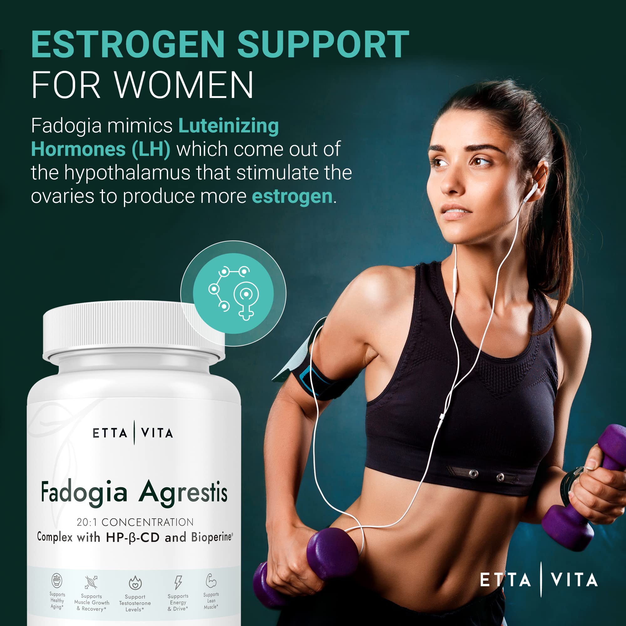 Organic Fadogia Agrestis 600mg for Natural Test Support (2X More Pure - 3X More Absorbent) Athlete Approved - Supports Muscle Growth & Recovery, Healthy Energy Levels, Drive, Stamina & Mood - 60ct