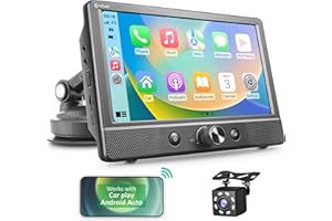 COREHAN 7” IPS Touch Screen Car Stereo with Bluetooth Compatible with Wireless Carplay Android Auto MirrorLink - Backup Camera, AUX