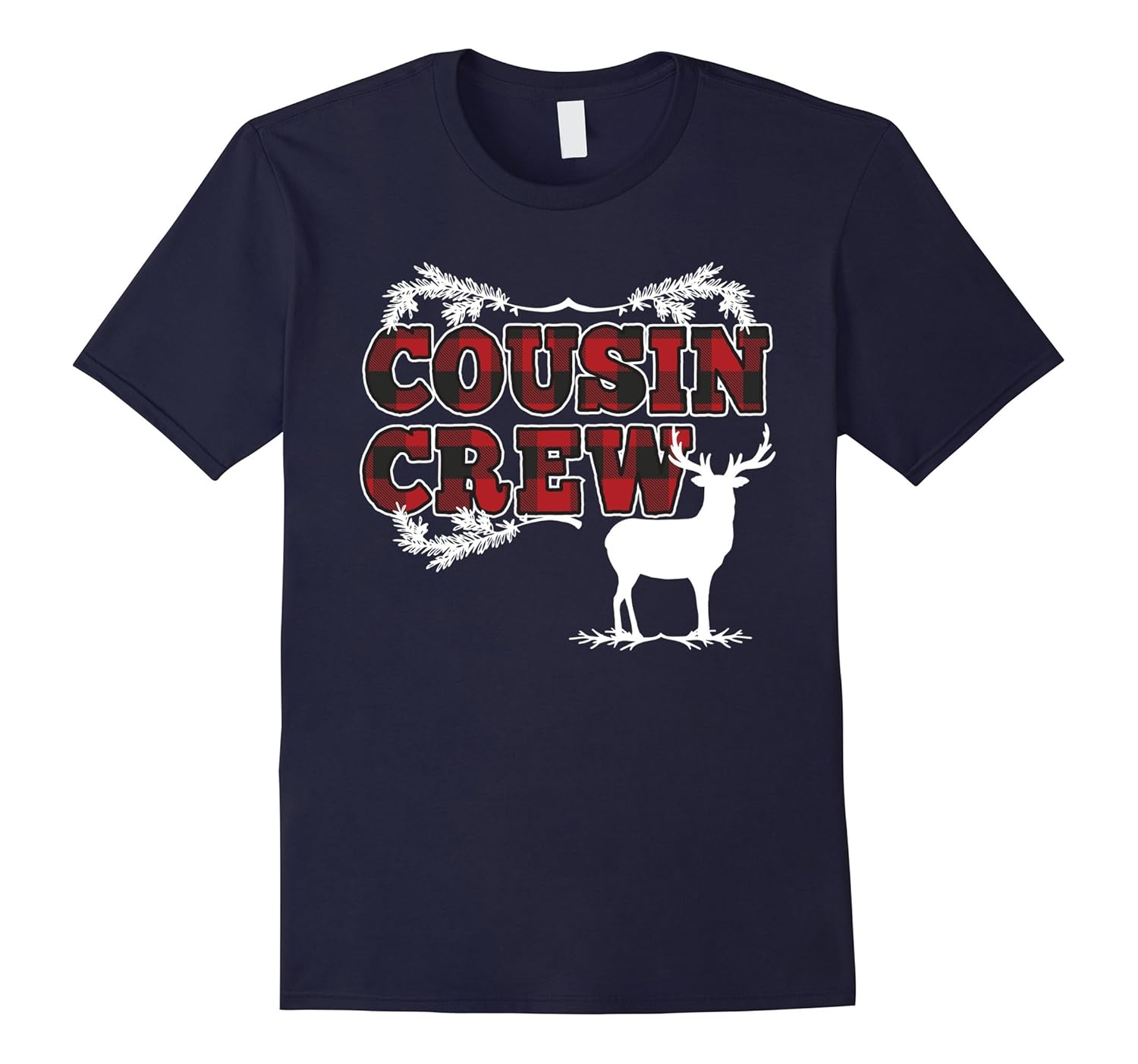 Cousin Crew Plaid Christmas T-Shirt-ANZ