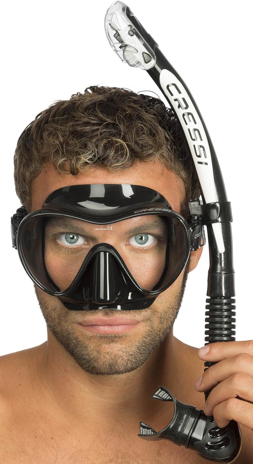 Cressi Alpha Ultra Dry Snorkel Dry - Black/Yellow, Uni, Black / Yellow - Image 4