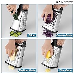 Rainspire Professional Box Grater, Cheese Grater