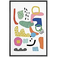 SIGNWIN Framed Canvas Wall Art Boho Decor Illustration Canvas Prints Home Artwork Decoration for Living Room,Bedroom - 16x24 inches