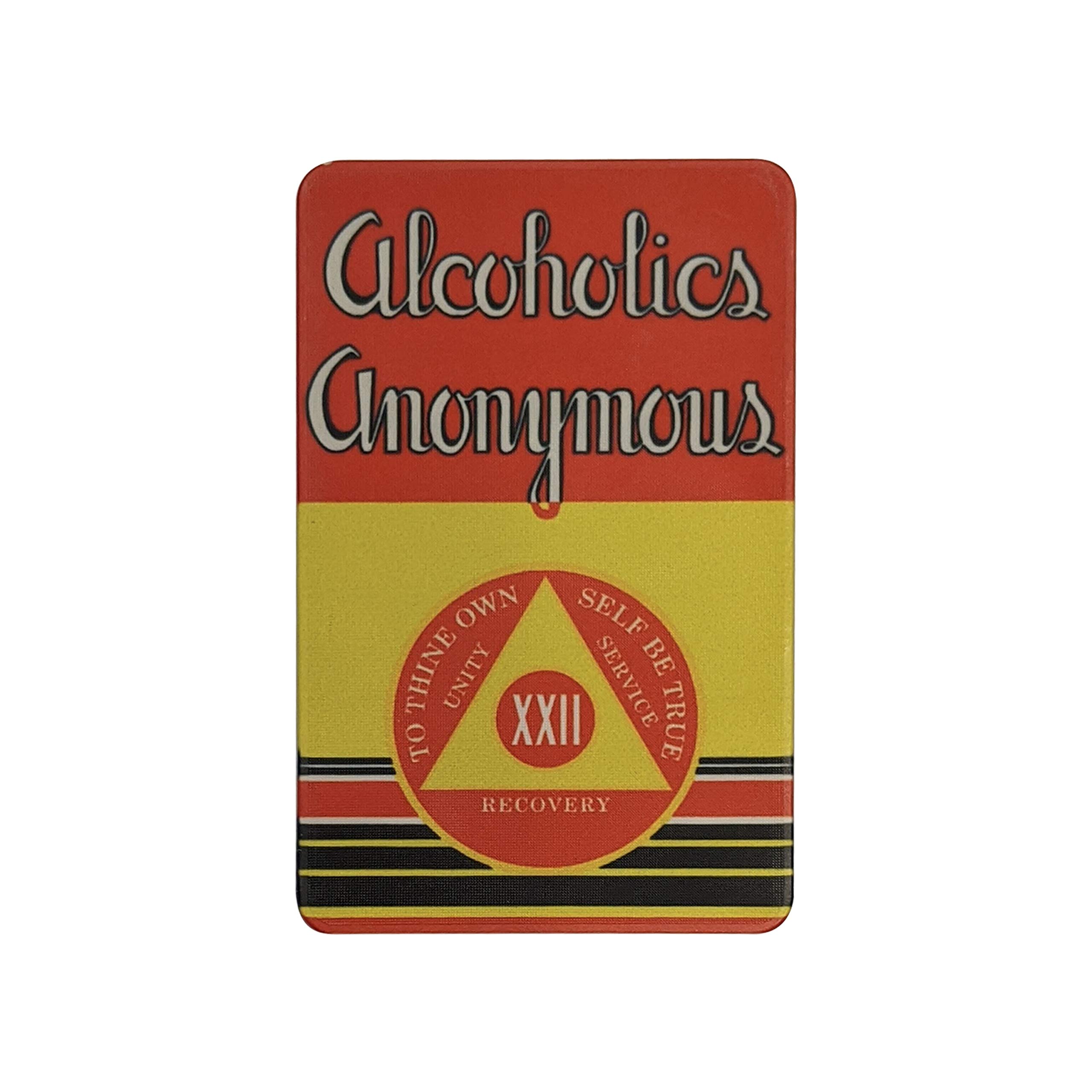MyRecoveryStore First Editionโ Big Book Alcoholics Anonymous Rectangular AA Sobriety Chip with How It Works (Years 1-50 Offered) Wallet Card Style Recovery Chip (Year 22) โ image 1