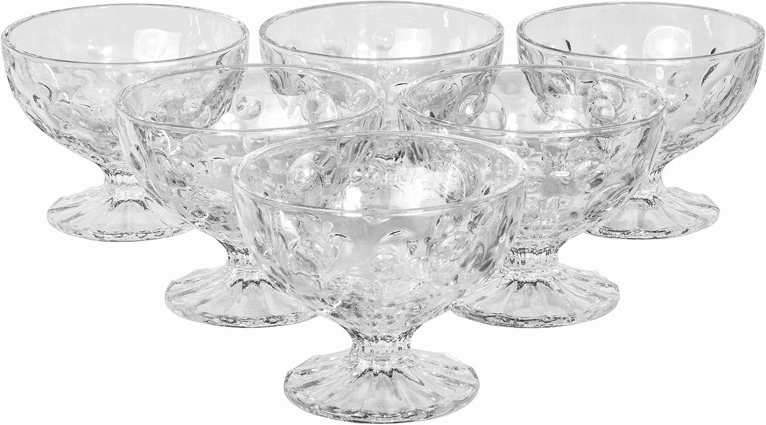 Red Co. Classic Footed Dessert Cups, Premium Crystal Clear