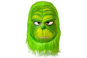 VANFUNNY Green Furry Gloves/Masks, Cosplay Monster Glove/Mask for Adults, Costume Accessory for Halloween Christmas Party