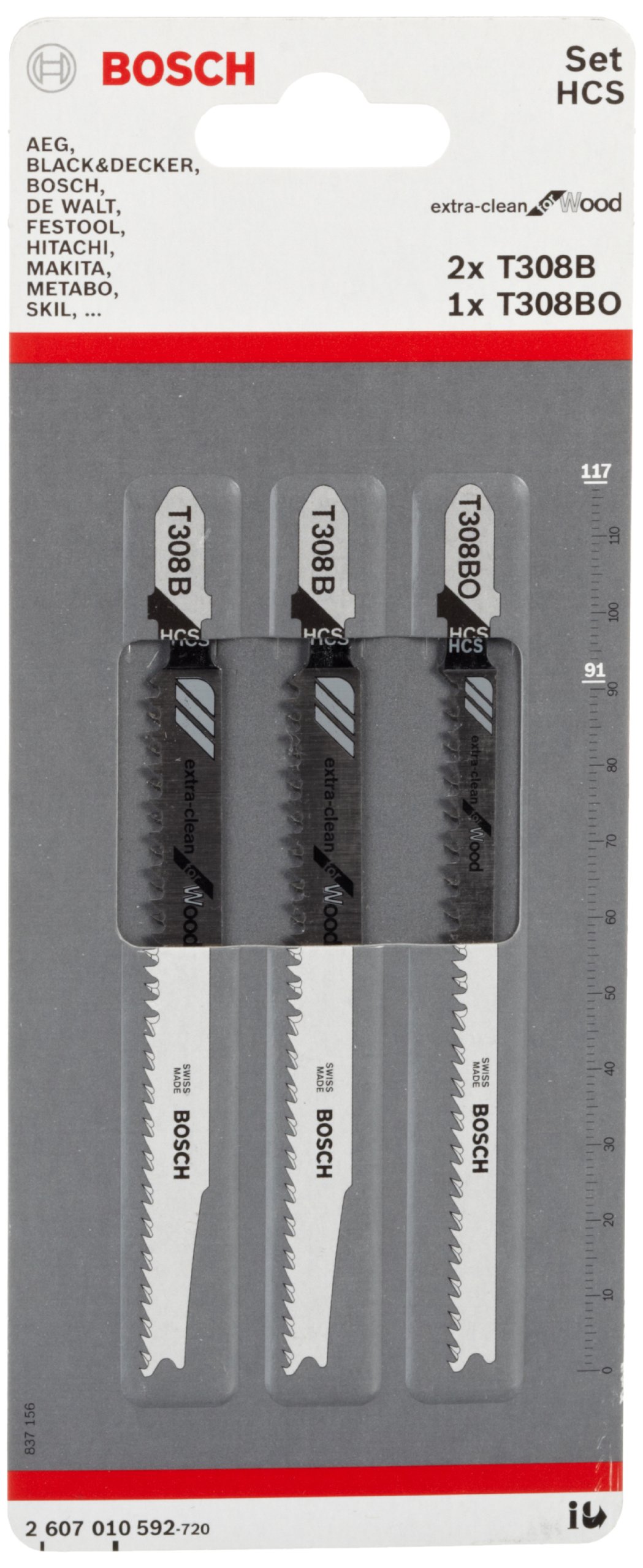 Bosch 2607010592 Jigsaw Blade Set (3-Piece)