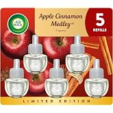 Air Wick Plug In Refill, Apple Cinnamon Medley, Essential Oils, 5 count | Apple cinnamon air freshener for Air Wick plug in warmers; 5 Air Wick scented oil refills infused with essential oils.