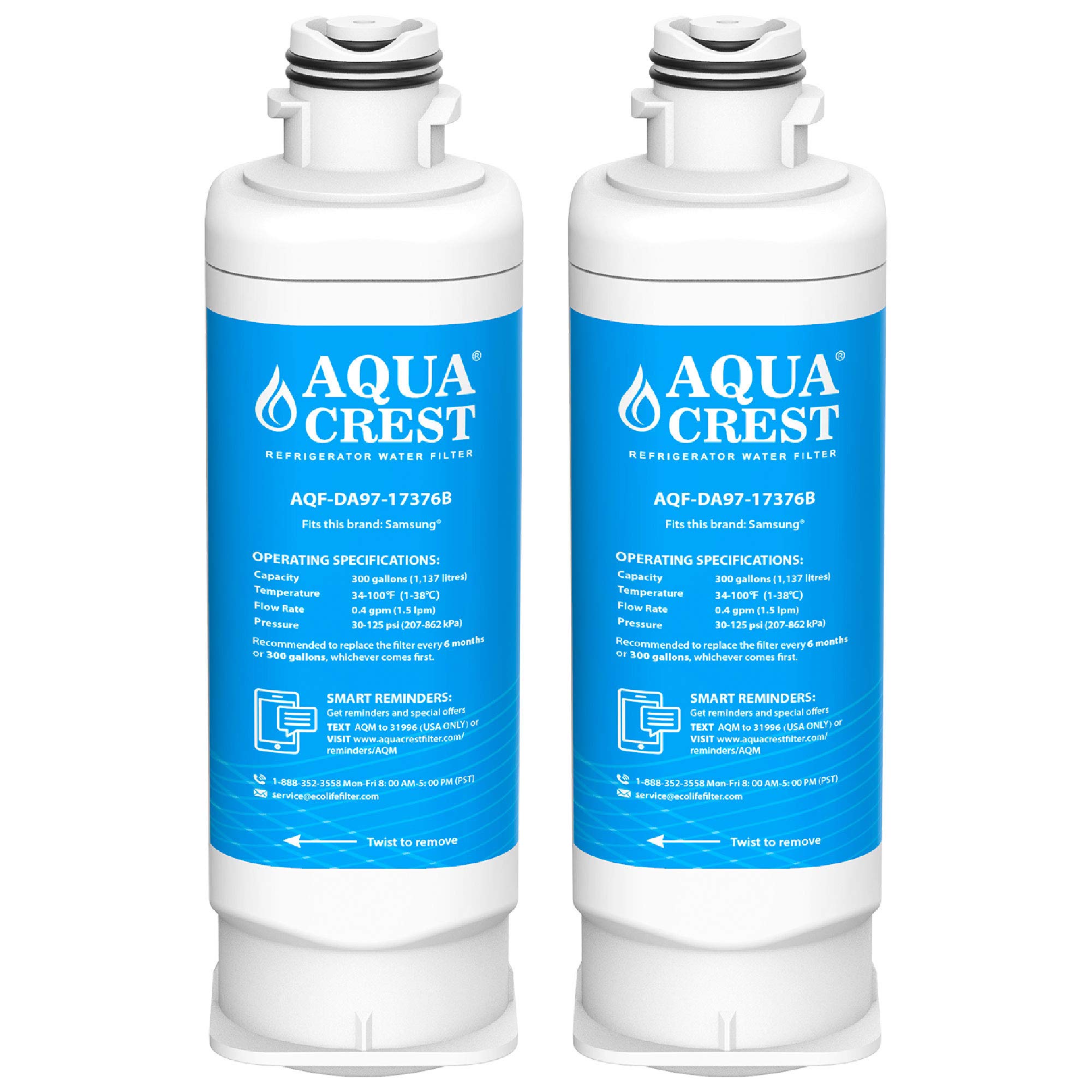 AQUACREST DA9717376B Refrigerator Water Filter, Compatible with