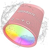 Gladorn Portable Bluetooth Speaker Wireless with 9 Color Lights, 20H Playtime, Stereo Pairing, Deep Bass, IPX6 Waterproof, Bl