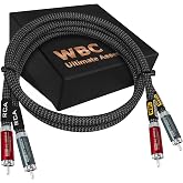 WORLDS BEST CABLES - Ultimate - 3 Foot - Premium Audiophile RCA Cable Pair | 18 AWG - Ultra-Pure OFC - Ultra-Low-Capacitance (13pF/ft) - Silver-plated Pure-Copper RCA Plugs- Carbon Tweed Jacket