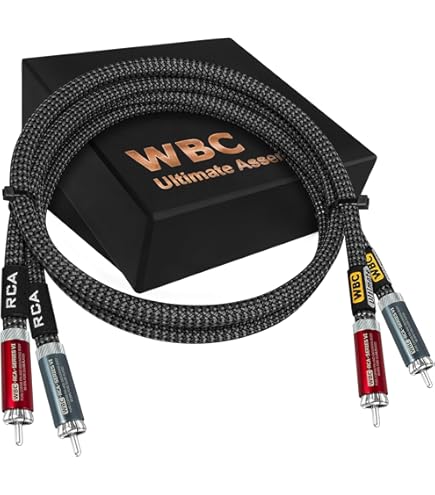 3 Foot RCA Cable Pair - WBC-PRO-Quad Ultra-Silent, Ultra-Flexible